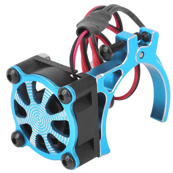 RC Modellbil Motor Kylfläkt Kylfläns med Termisk Sensor för 540 550 3650 3660Blå