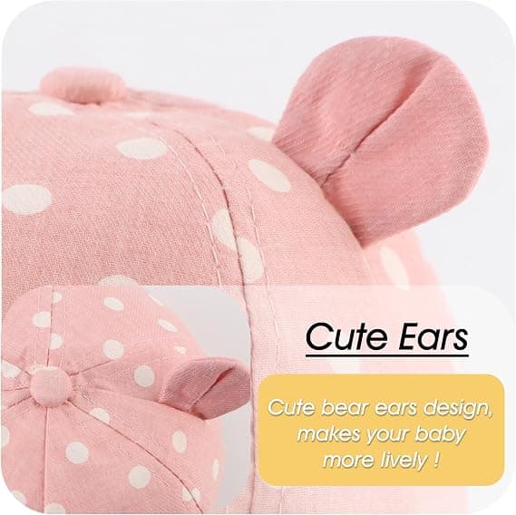 Baby Baseballcaps Småbarn Spedbarn Gutter Jenter Solhatt Pustende Søte Hatter for Vår Sommer 6M-3T