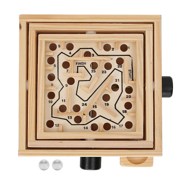 Trä Labyrint Pussel Leksak Balanser Brädbord Labyrint Spel Förhindra demens för äldre