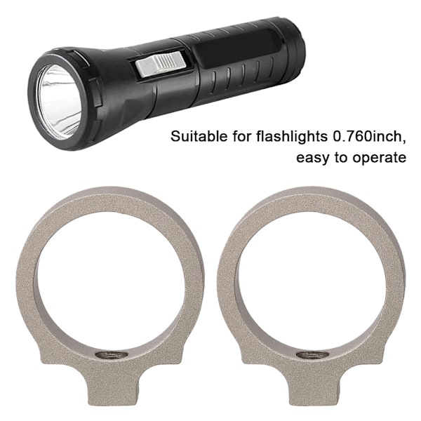 Heavy Duty Aluminium Alloy 0.760inch Flashlight Adapter Ring Torch Light Mount EX313-DK