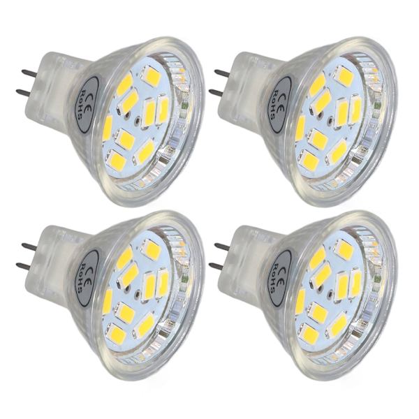 4 kpl MR11 LED-polttimo 3W 300lm polttimo 9 helmällä kaksinastainen pohja kohdevalaisimiin maisemalamppu Lämmin valkoinen valo