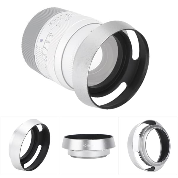 2 st Aluminiumlegering Ihålig Objektivskydd 40,5 mm för Leica Kamera Silver