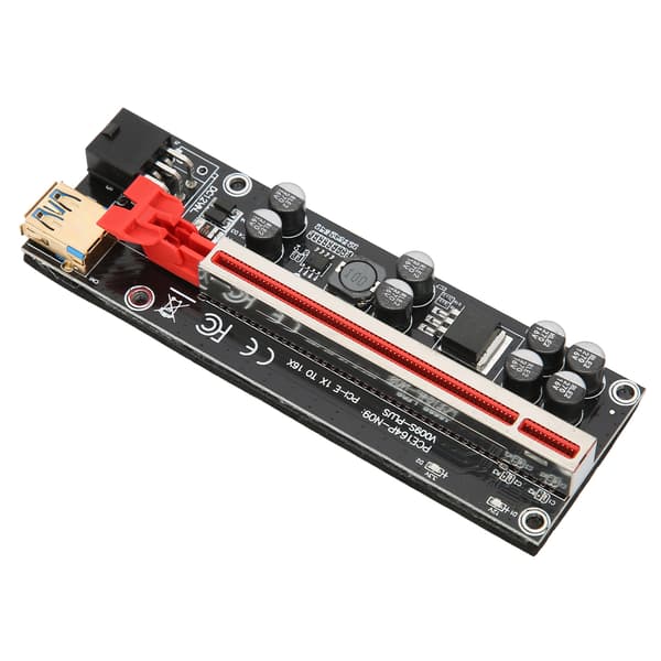 PCIE Riser-kort 8 fasta kondensatorer Stark anti-interferens GPU 1X till X16 för Windows 7 för Windows 8
