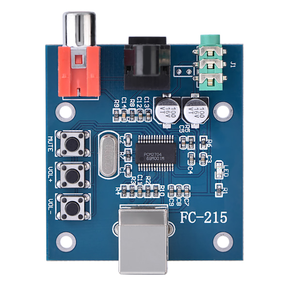 PCM2704 USB DAC til S/PDIF HiFi lydkort dekoderkort 3,5 mm analog utgang F/PC