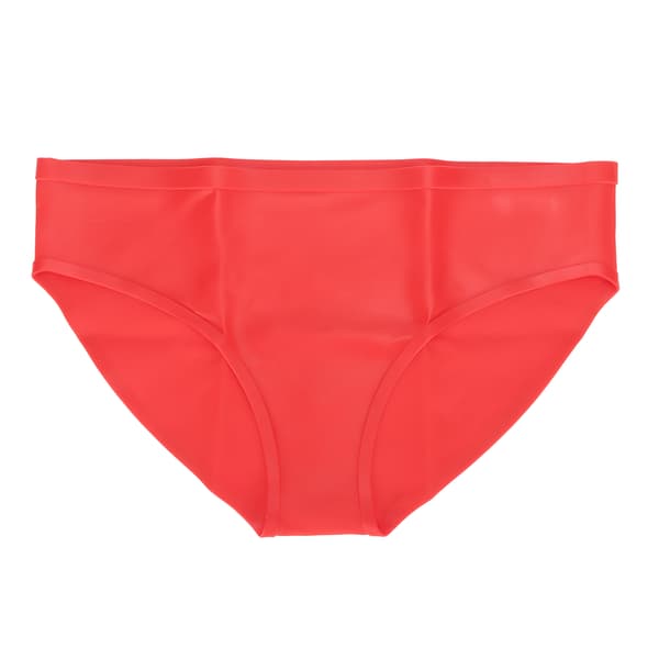 Svømmeshorts for kvinner, rød, myk, elastisk, sømløs menstruasjonsperiode, silikonbadebukse for svømmebasseng