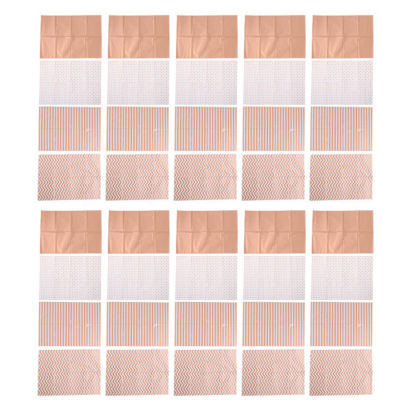 Gaveinnpakningspapir Rose Gold Waves Point Stripe Matkvalitet Vannbasert Blekk Miljøvennlige Gaveposer