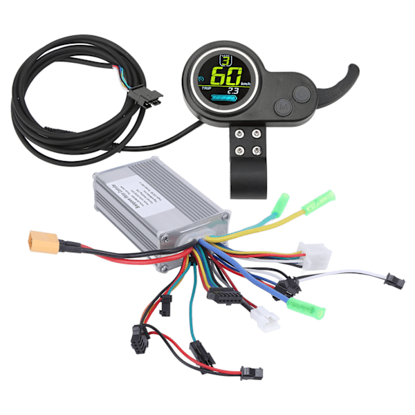 Elektrisk scooter kontrollersett 350W Multi Data Scooter Controller LCD-måler med tommelgass for ettermontering 48V 60V