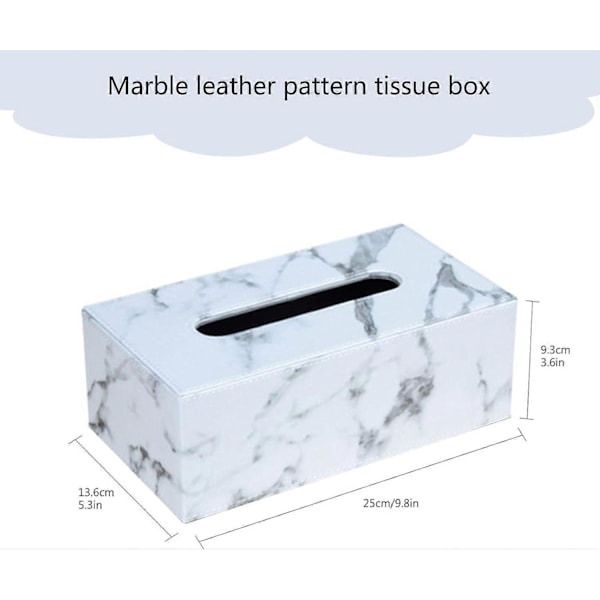 Servetthållare, Servettbox Rektangulär Läder Hushåll Kontor Hållare Box