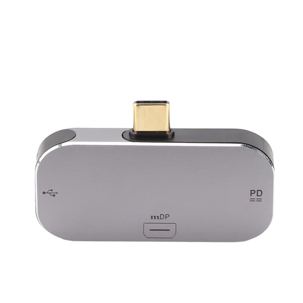 Dockningsstation 3 i 1 Typ C Hane till Mini DP USB A Typ C Hona USB C Docka för Windows för Android för OS X