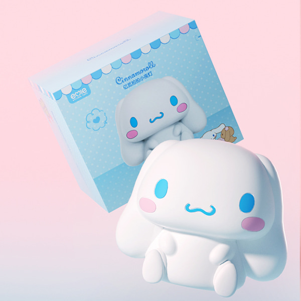 Cinnamoroll Mini Natlampe Sød Tegneserie Tryk Kontrol Øjne Beskyttelse Blød Belysning Silikone Børneværelse Lys