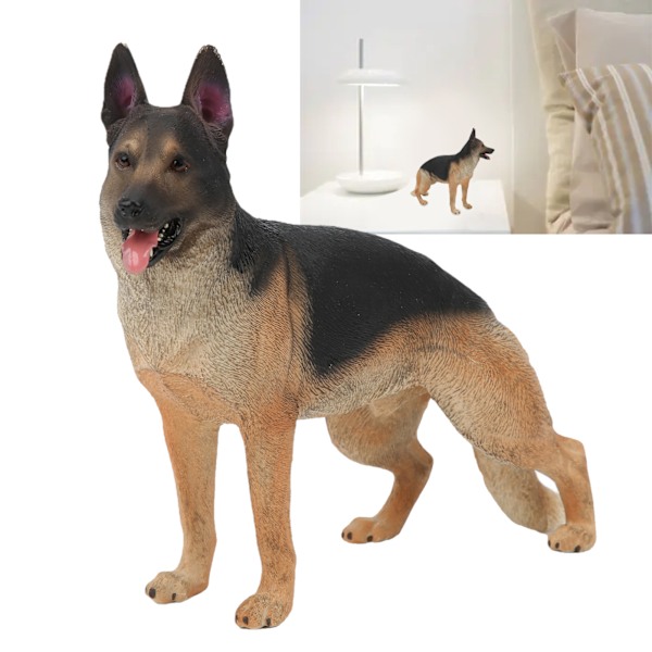 Tysk Schäferhund Model Ornament Høj Simulering Hund Model Legetøj Dekoration853