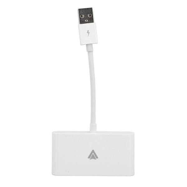 Trådlös biladapter kompakt bärbar USB typ C trådlös kontakt i bil konvertera för Android Auto vit