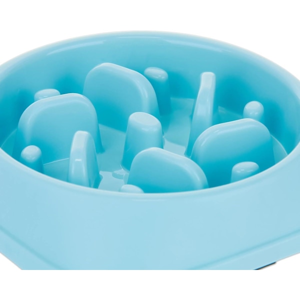 Anti-glupskål, Set om 3, Måltid för hundar, 500 ML, Långsam matsmältning, Tål diskmaskin, Blå