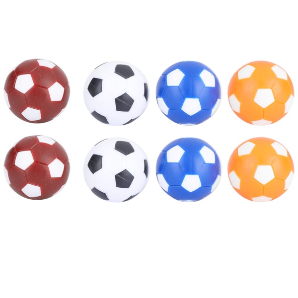 8 STK Mini Fargerike Bordfotballer Erstatningsballer Bordspillball 36 mm