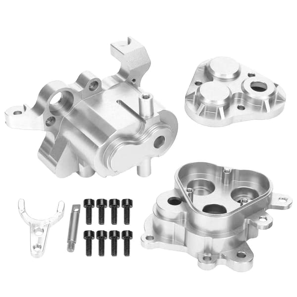 Udskiftning af gearkassehus i aluminiumslegering til TRAXXAS TRX-4/6 Simulation 1/10 RC-biler, sølv