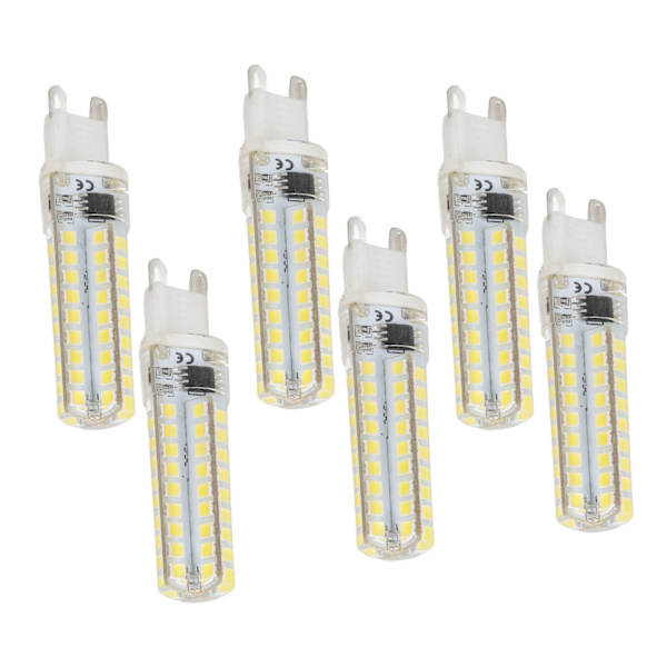 6 stk. G9 LED-pærer 450lm dæmpbare 72LEDs G9 lyserstatningspærer til boligbelysning 5W 100-120V
