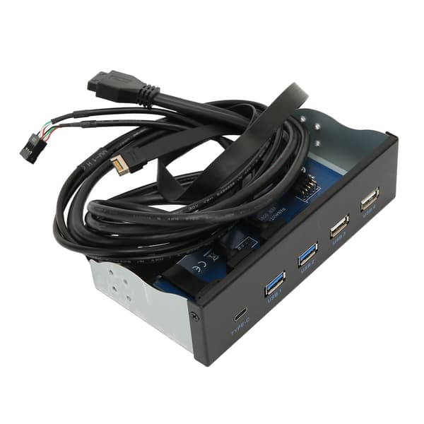 5.25 Tommer Media Dashboard 2xUSB3.0 2xUSB2.0 1xType C 10Gbps Høj Hastighed Media Frontpanel til PC Desktop Kabinet 2U3+2U2+TC