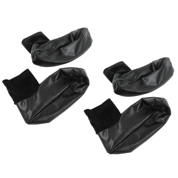Sunnah Khuff Sokker PU Læder Polyester Komfortabel Varm Plys Foring Termiske Khuffain Sokker til 36 til 41 EU SkostørrelseSort Elastisk version