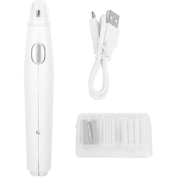 Bærbar elektrisk viskelædersæt med USB-opladning til kunstnere og studerende Hvid