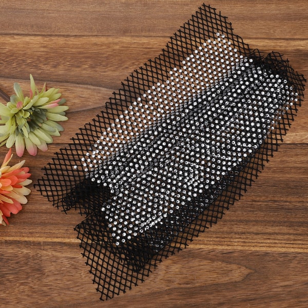 SS16 mesh elastinen kangas ompelu kristalli koristeellinen lisävaruste tee itse mesh valkoinen strassi