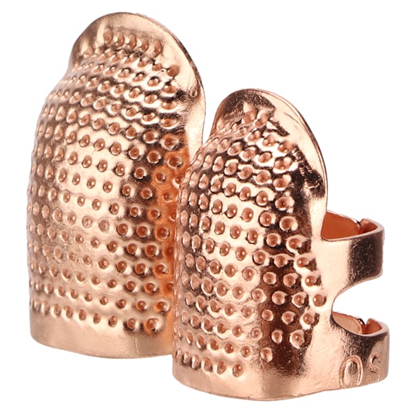 Metallsydd retro fingerborg justerbar fingerskydd DIY quiltningsverktyg för broderi handarbete roséguld
