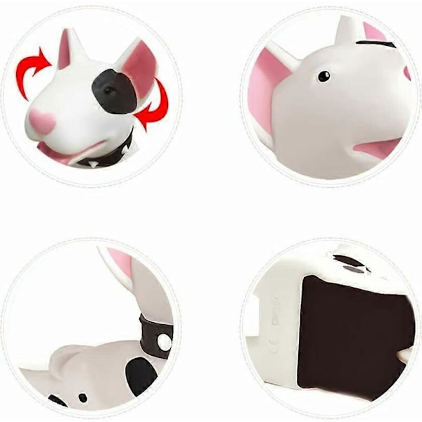 Hvit dørstopper hund, dekorativ dørstopper for dyr, bull terrier