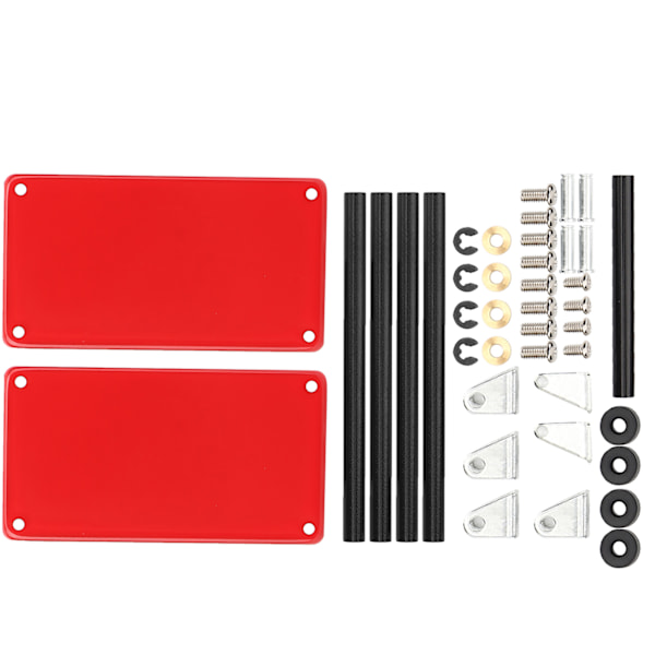 Mini 2-nivåers verktygsförvaringsvagn Mobil verkstad Garage Reparation RC-tillbehör för 1/8 1/10 1/12 1/16 skala modell Stor storlek Rouge