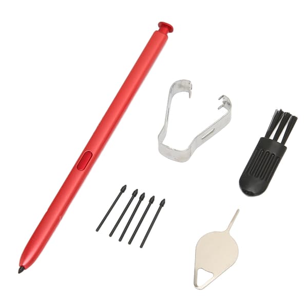 Stylus Pen Erstatning Touch Pen med Spidser Pincet til Samsung Galaxy Note 10 Lite Rød