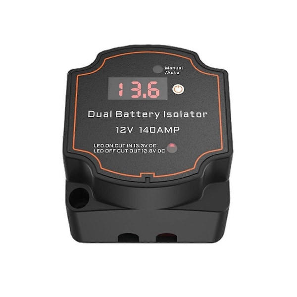 Smart Dual Batteri Isolator 12V 140A Digital Spänningskänsligt Relä