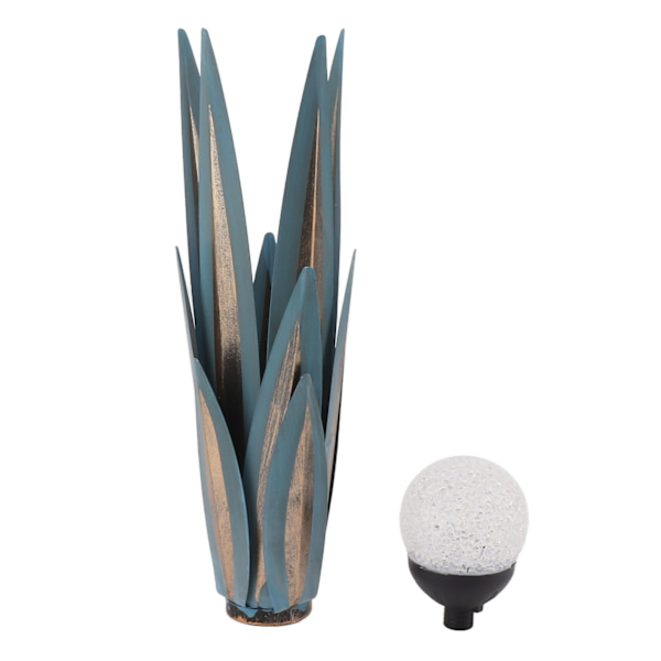 Metal Tequila Plant Tequila Rustik Aave Kuvanveisto Värikäs Valo Minimalistinen Rauta 13.8in Koti Kasvi Koriste Olohuoneeseen Makuuhuoneeseen Sininen
