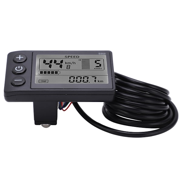 S866 sähköpyörän näyttö LCD-mittari 24V 36V 48V sähköpotkulaudan ohjauspaneeli SM-pistokkeella