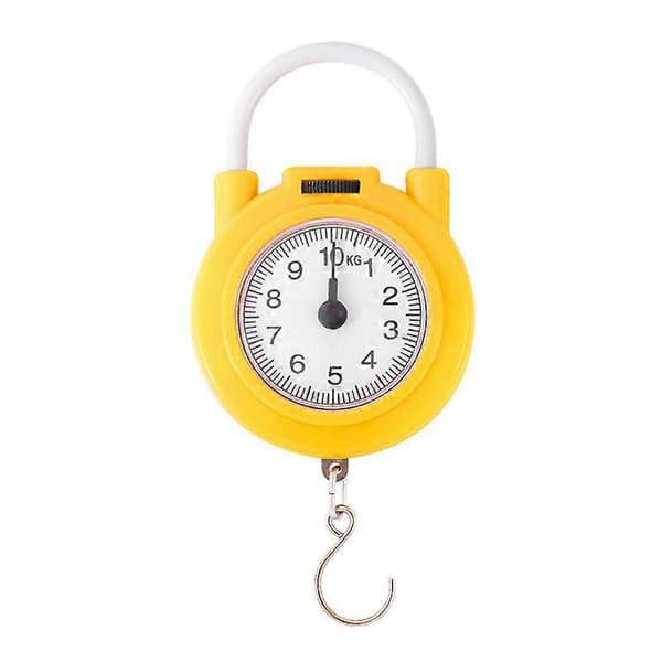 10 kg Mechanical Dial Scale, Kitchen Scale with Tape Measure, Yellow