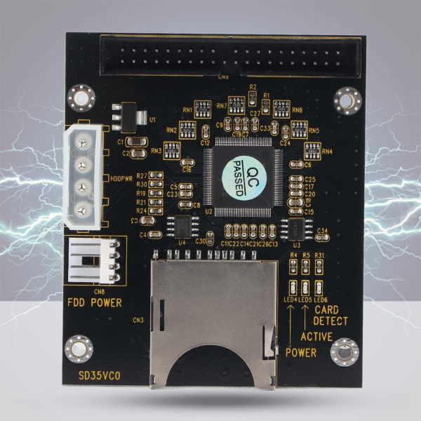 SD til 3,5 tommer IDE SD/SDHC/SDXC/MMC hukommelseskort til IDE 40-pin hanadapter