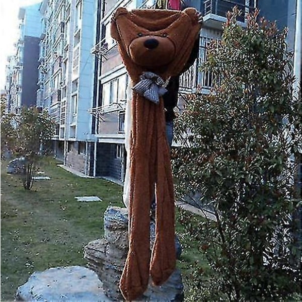 80-180cm Nallebjörn Plyschleksaker Mjukt Yttre Skinn Och Gosedjur Björnkappa Zekai ljusbrun 120cm