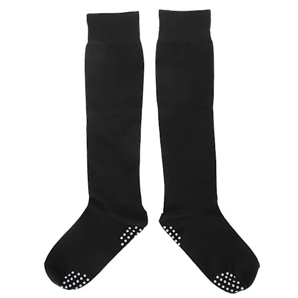 1 par kvinnesokker, fasjonable, høye elastiske knestrømper for yoga, dans, sport, svart
