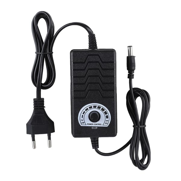 48W 2A 1-24V Justerbar Spenning Strømadapter Motorhastighetskontroll 100-240V EU-plugg