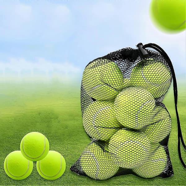 10 stk. tennisbolde til træning med høj modstandsdygtighed og netpose til begyndere og konkurrence 10pcs