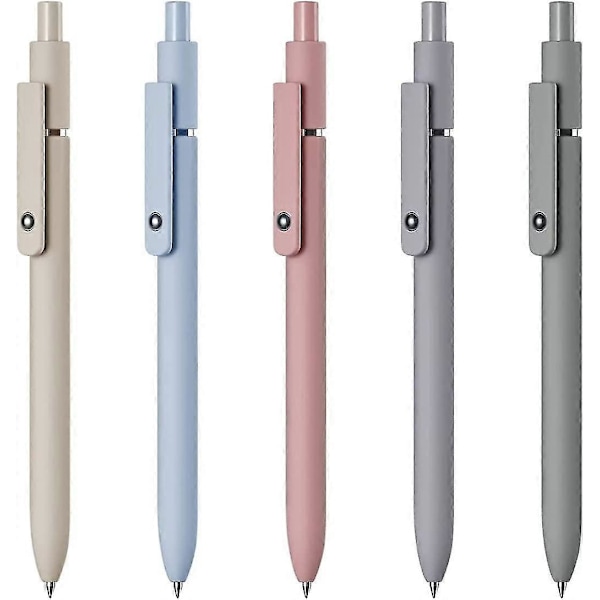 Gel Pen Hurtigtørrende Blækpen Fin Spids Udtrækkelig Rullepen Sort Blæk Glat Skrivning