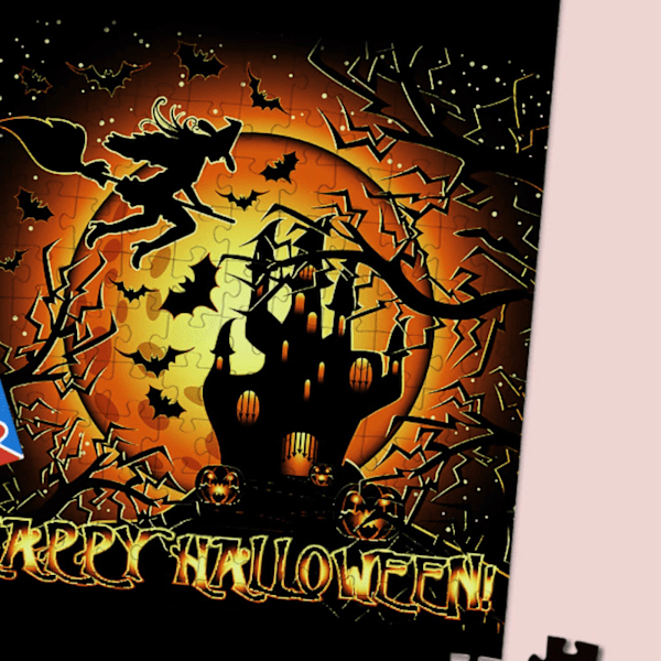 Puslespil Hårdt Papir Halloween Mønster Lyse Farver Klar Udskrivning Lærende Legetøj til Teenagere 1000PCS 29,5 X 19,7in