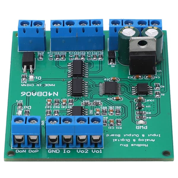 Analog-til-Digital Modul RS485 8 Kanal ADC DAC Konverter N4DBA06 IO Board DC 12V