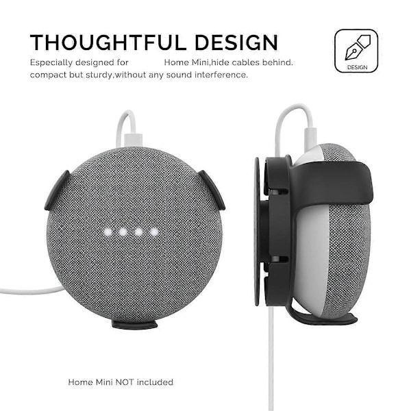 Alexa Echo Dot 3. sukupolven sisäkaiuttimen kotelon kiinnike musta A
