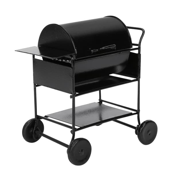 Dockskåp Tillbehör Mini BBQ Rack Handkärra Kök Simulering Ornament 1:12