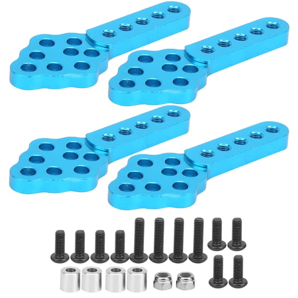 4st/set RC Bil Dämpningsfäste Basplatta Vinkel Höjd Justerbar för 1/10 CrawlerBlå
