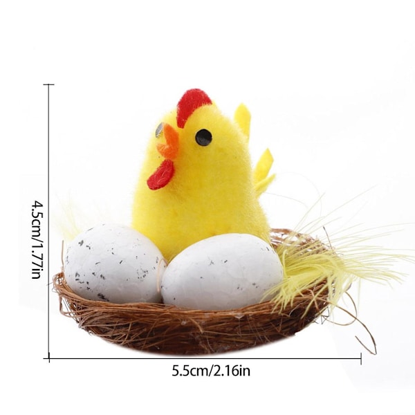 12 st mini påskkycklingar gul påskdekoration leksak simulering mini kycklingar vår heminredning trädgård dekor festgåvor och presenter till barn
