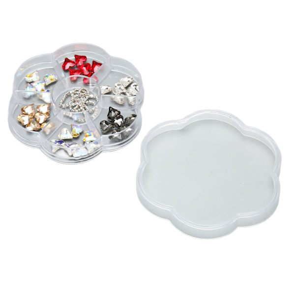 1 æske Resin Nail Art Ornamenter Skinnende negletilbehør Gør-det-selv-dekorationsudstyr i flere størrelser