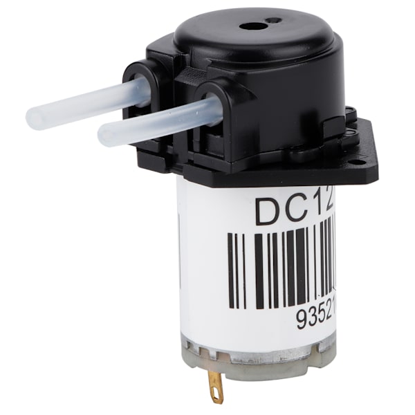 Svart platt mini peristaltisk pump silikonrör självsugande vattenpump för experimentanalys (12V)