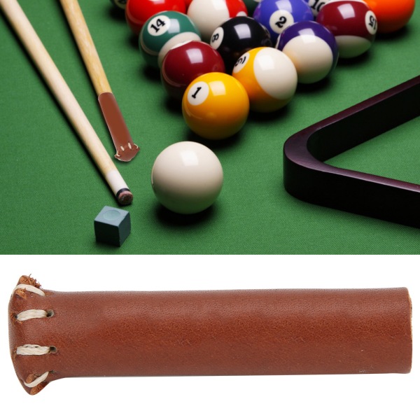 Professionellt slitstarkt läder Snooker Cue Tip Head Cover Biljard Stick Protector Tillbehör Röd