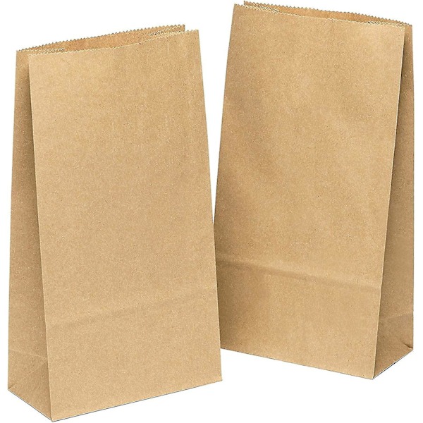 Paperikassit, 100 kpl Lahjakassit Ruskeat Kassit Askartelu Voimapaperi Tee-se-itse Pohjakassi Joulukalenteri Voimapaperikassit 9*17*5,5 cm