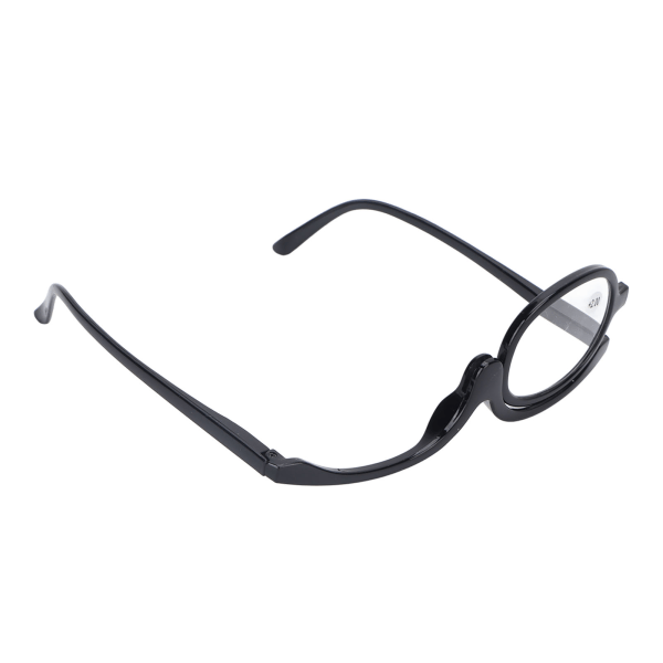 Forstørrelsesglas Makeup-briller Eye Flip Down-linse Moderigtig makeup Enkeltsidede briller Sort(+2,00 )