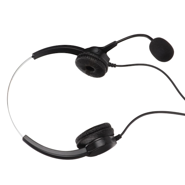 Call Center Headset 3,5 mm plugg kablet datamaskin hodetelefon med støydempende mikrofon for telefon bærbar PC nettbrett